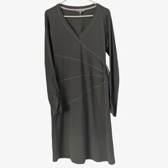 athleta midi dress Athleta Women's Essential V-Neck Midi Dress Navy Size XS
